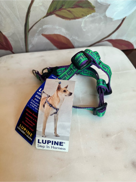 Lupine Other - Lupine 1/2” Step-In Dog Harness - 10”-13” Adjustable - Green/Purple Color (NWT)